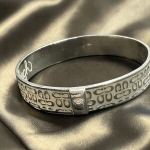 Coach Vintage Monogram Embossed Silver Bracelet